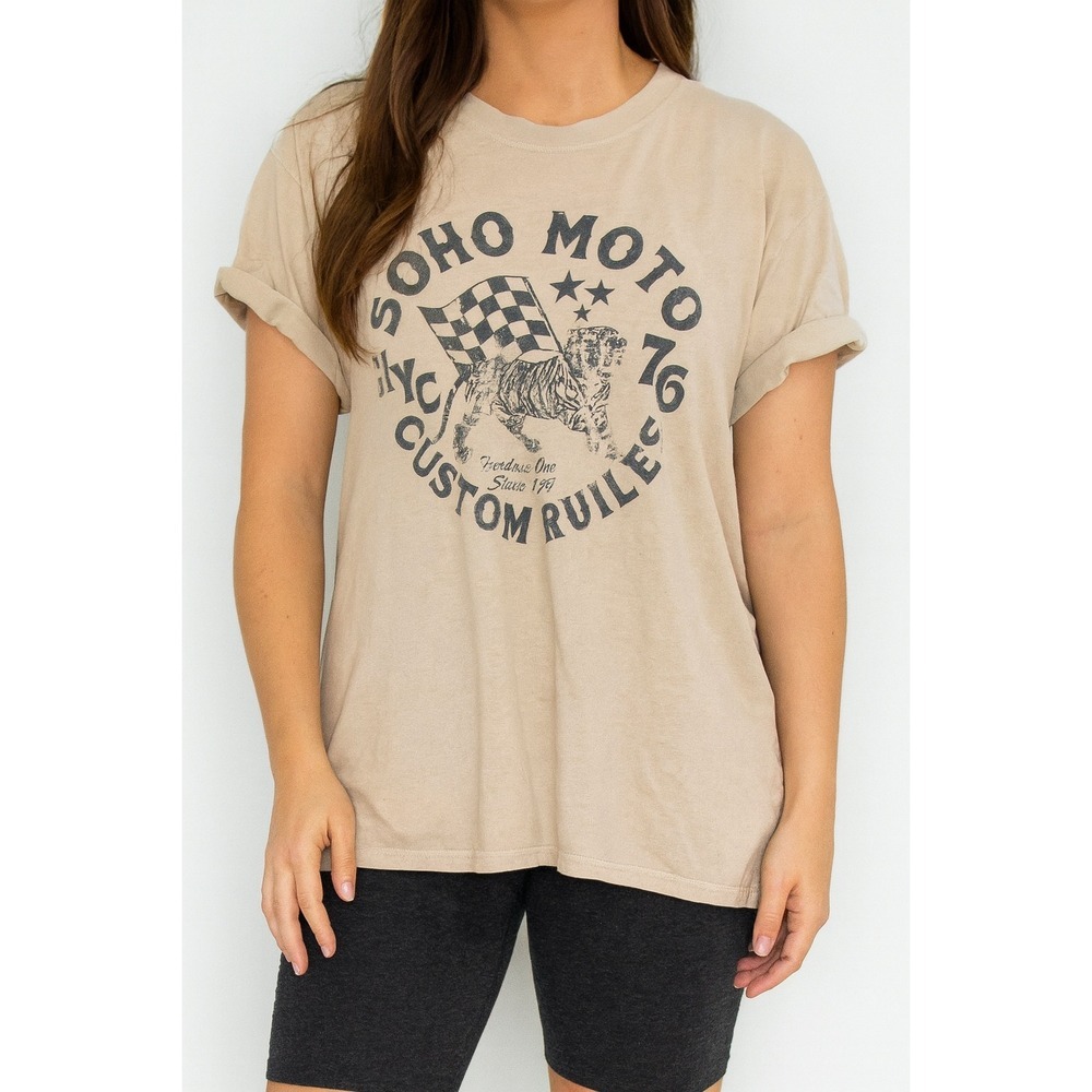 Altar'd‎ state Soho Moto NYC  Builds Graphic T Shirt Tiger Checkered medium